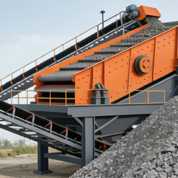 Aggregate and stone crushing screening